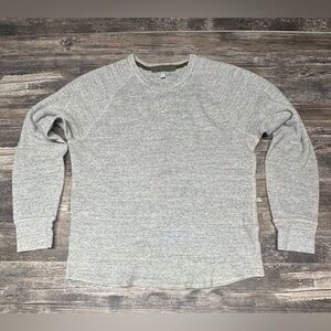 Wallace & Barnes - J. Crew - Thermal Crewneck Gray Raglan Heritage Size M - GUC